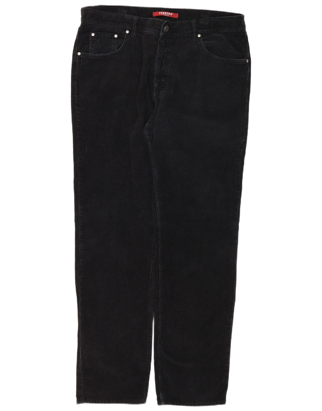 CARRERA Mens Straight Corduroy Trousers W34 L31  Black