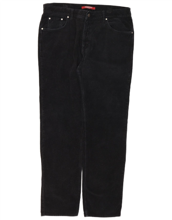 CARRERA Mens Straight Corduroy Trousers W34 L31  Black