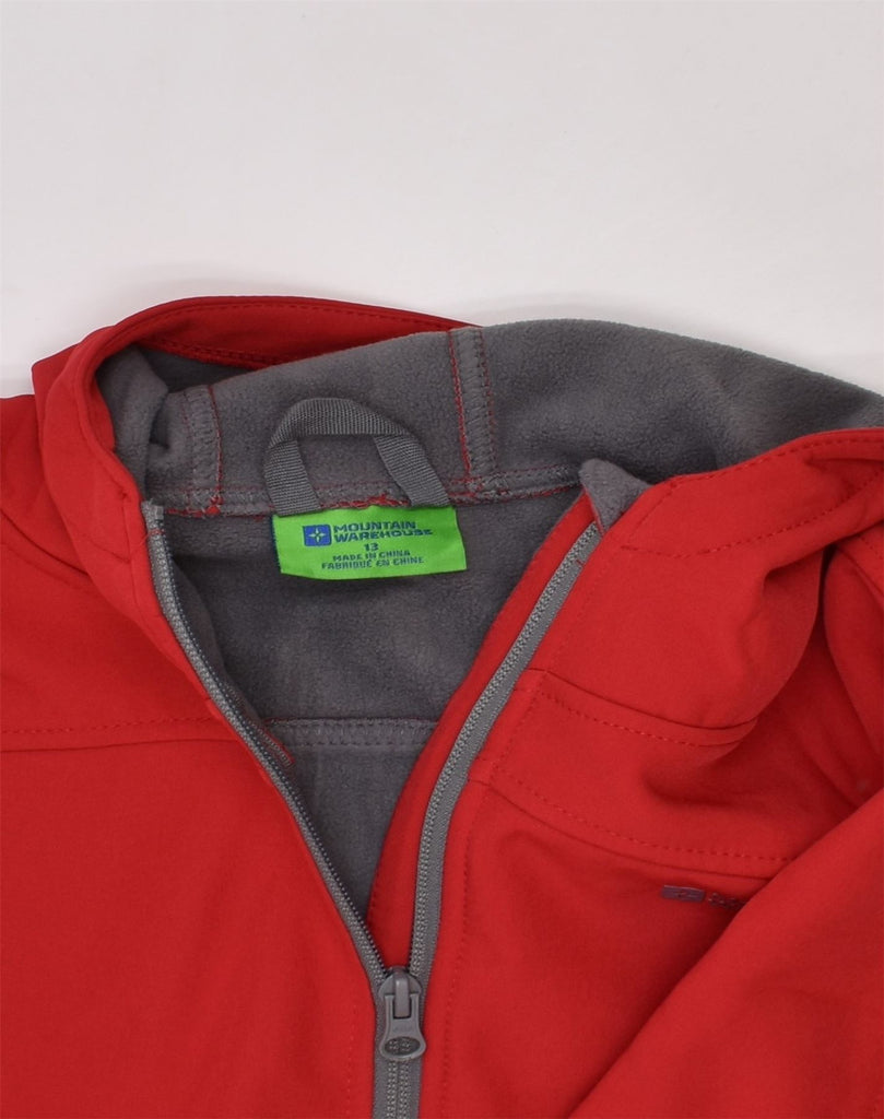 MOUNTAIN WAREHOUSE Boys Zip Hoodie Sweater 12-13 Years Red Nylon | Vintage Mountain Warehouse | Thrift | Second-Hand Mountain Warehouse | Used Clothing | Messina Hembry 