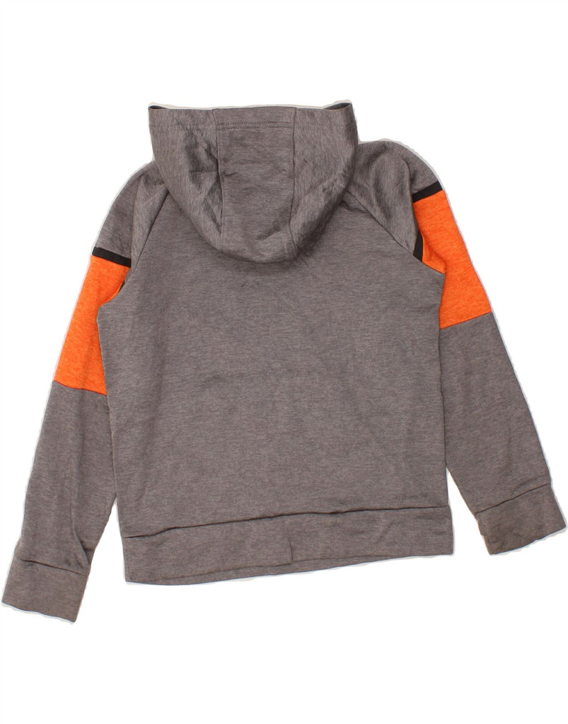 RUSSELL ATHLETIC Boys Hoodie Jumper 10-11 Years Large  Grey Colourblock Vintage Russell Athletic and Second-Hand Russell Athletic from Messina Hembry 