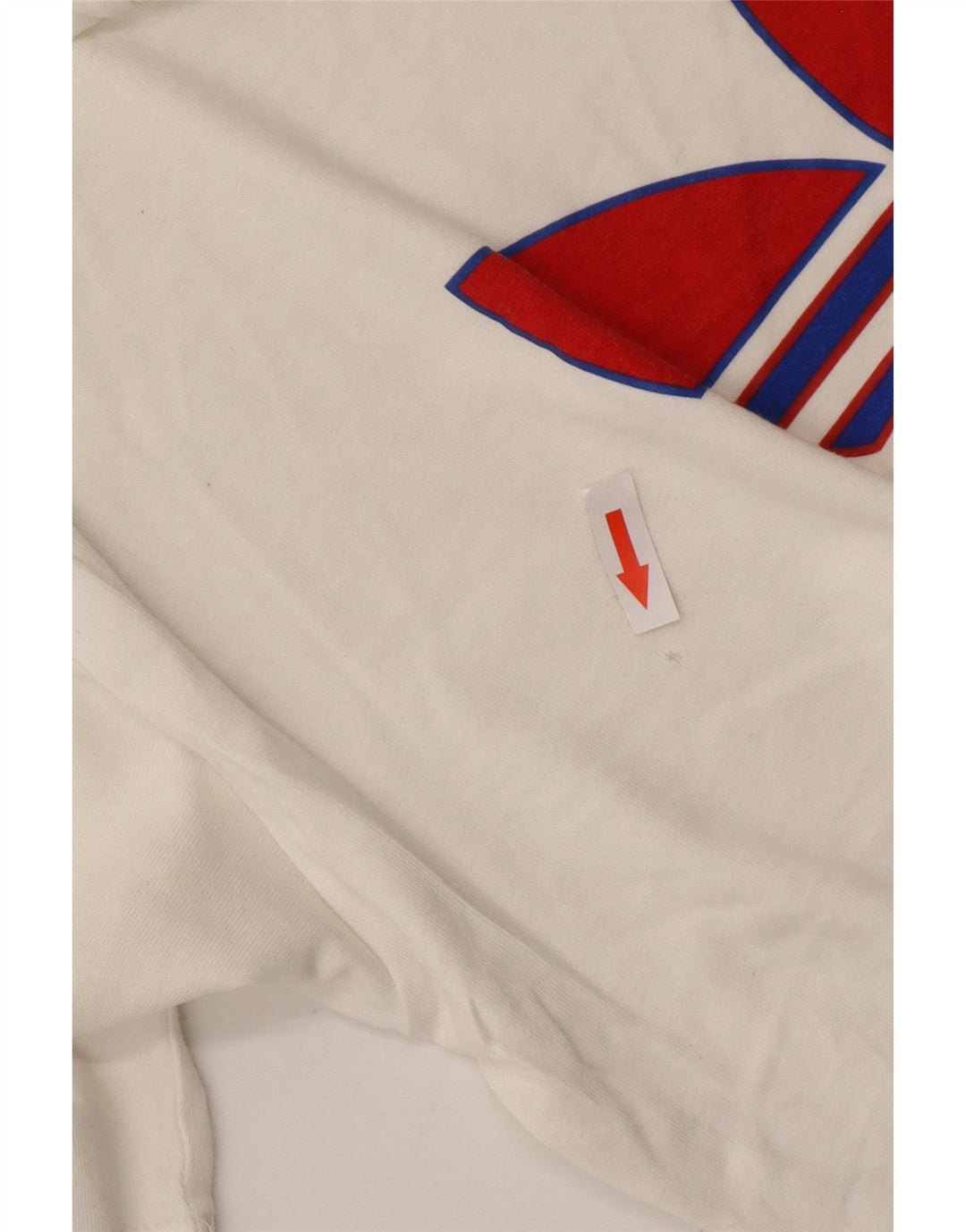 ADIDAS Mens Graphic T-Shirt Top Small White Cotton