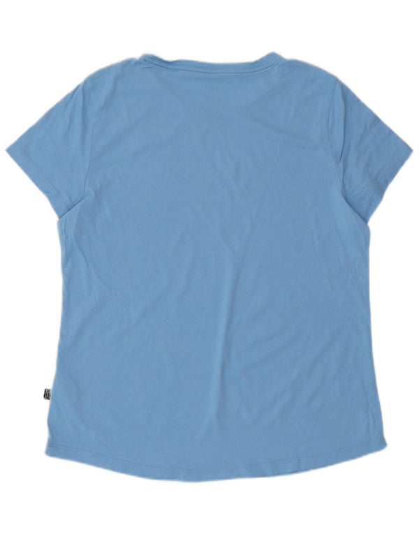 PUMA Womens T-Shirt Top UK 16 Large Blue Cotton
