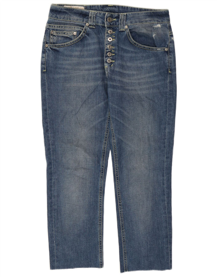 Dondup Womens Cropped Jeans W26 L23 Blue Cotton
