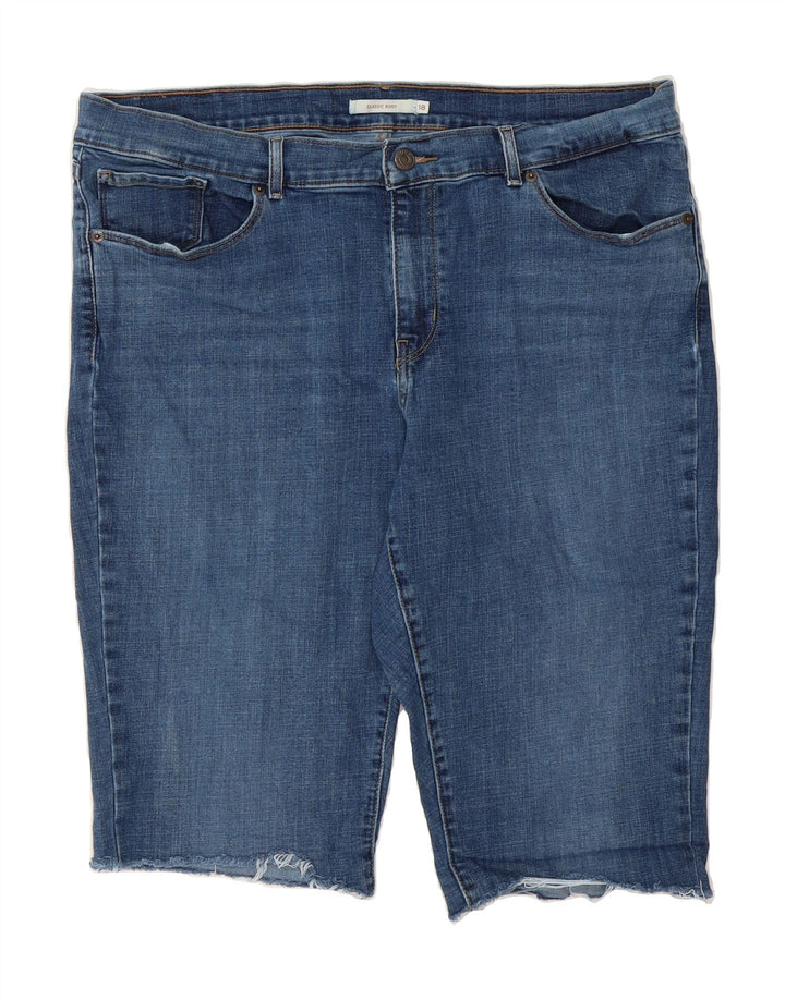 LEVI'S Womens Classic Denim Shorts W34 Large Blue Cotton Vintage Levi's and Second-Hand Levi's from Messina Hembry 