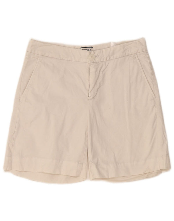 TOMMY HILFIGER Womens Chino Shorts W26 Small Off White Cotton