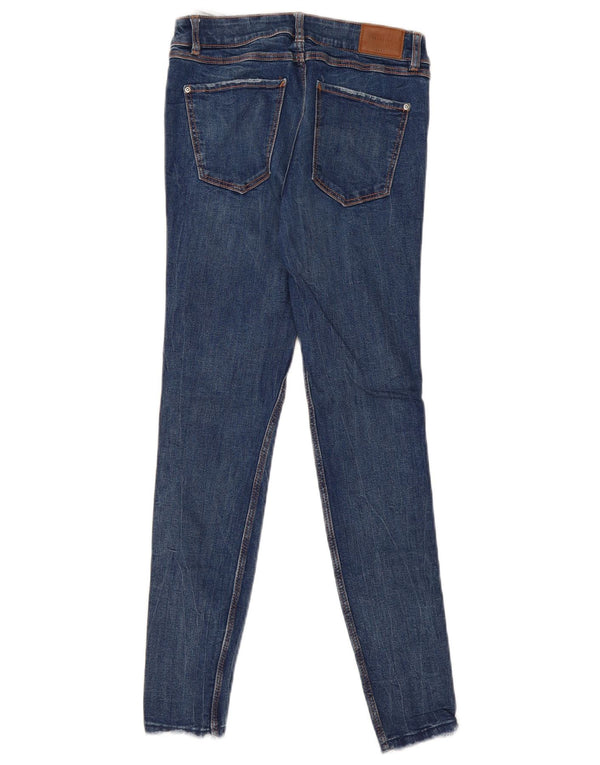 Zara Womens Skinny Jeans EU 38 Small W28 L27 Blue Striped Cotton