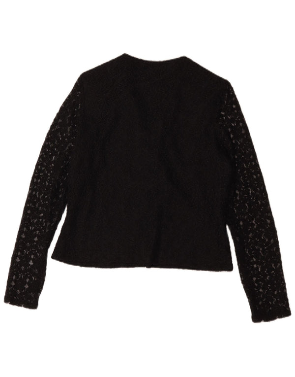 H&M Womens Shirt Blouse IT 42 Medium Black Floral Nylon
