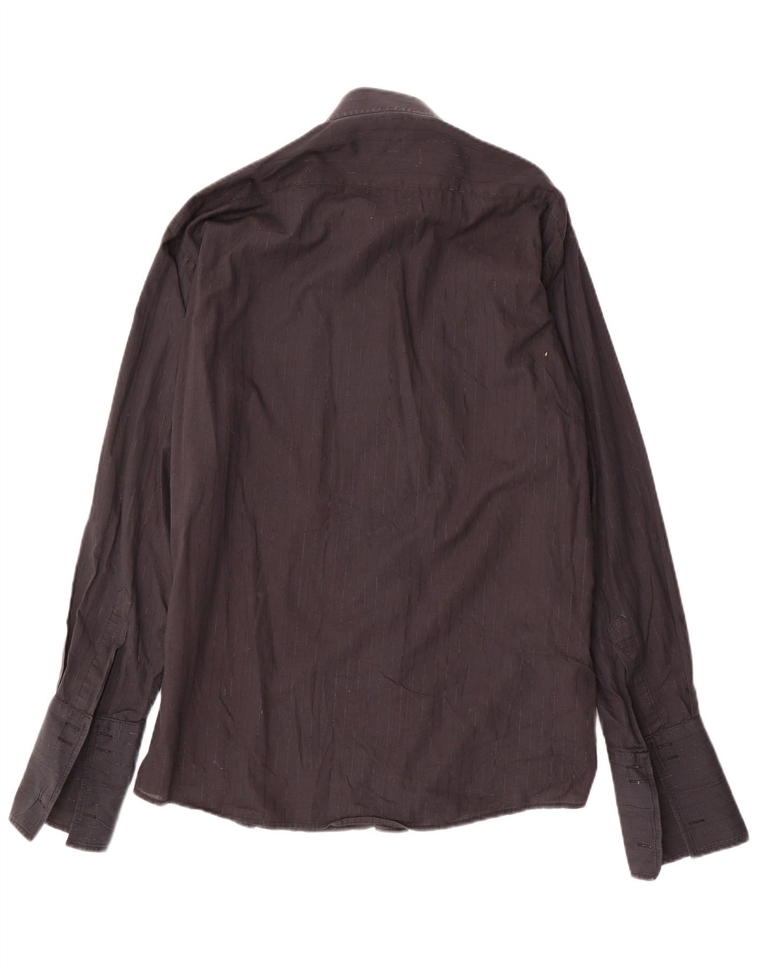 PIERRE CARDIN Mens Formal Shirt Size 16 1/2 41 Large Black Pinstripe