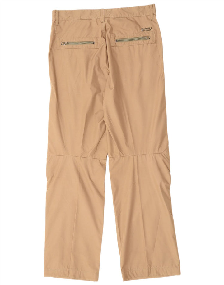 Meltin' Pot Mens Straight Hiking Trousers W33 L32 Beige Polyester