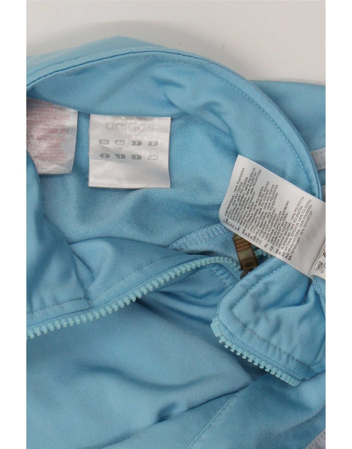 Adidas Boys Tracksuit Top Jacket 13-14 Years Blue Polyester