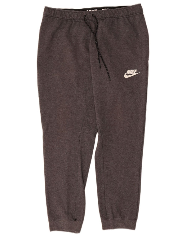 Nike Mens Tracksuit Trousers Joggers Large Grey Cotton