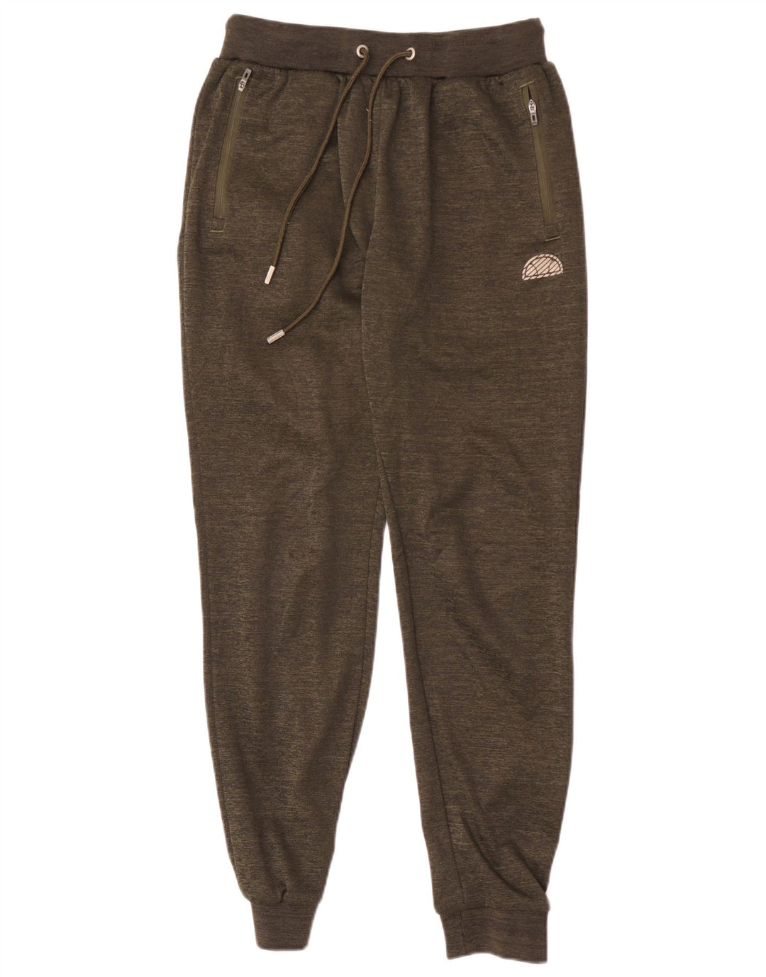Ellesse Mens Graphic Tracksuit Trousers Joggers Small Khaki Flecked