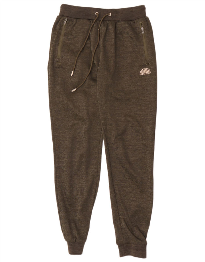 Ellesse Mens Graphic Tracksuit Trousers Joggers Small Khaki Flecked