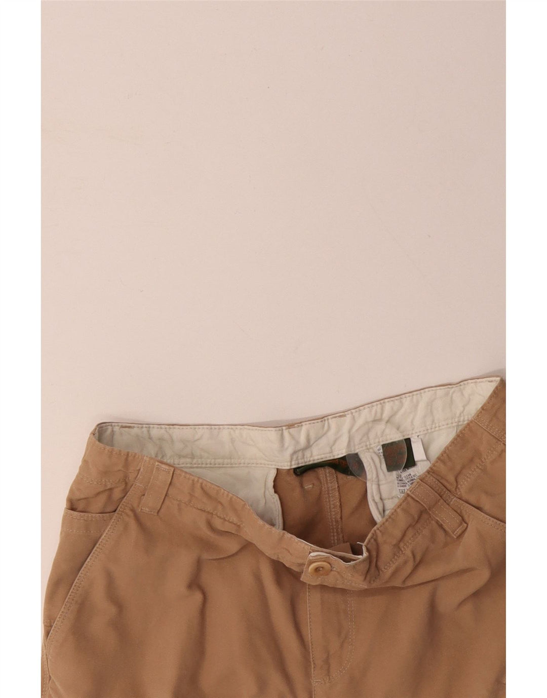 TIMBERLAND Mens Cargo Shorts W32 Medium Beige Cotton