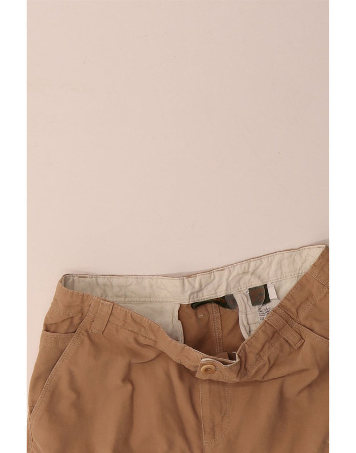 TIMBERLAND Mens Cargo Shorts W32 Medium Beige Cotton