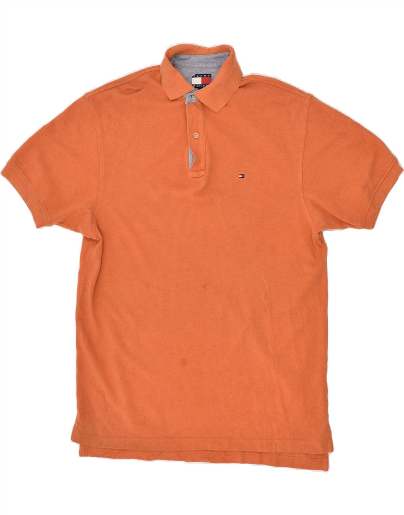 TOMMY HILFIGER Mens Polo Shirt Small Orange Cotton | Vintage Tommy Hilfiger | Thrift | Second-Hand Tommy Hilfiger | Used Clothing | Messina Hembry 