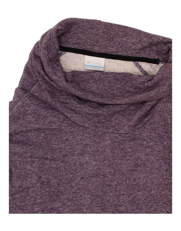 COLUMBIA Womens Oversized Roll Neck Jumper Sweater UK 10 Small Purple Vintage Columbia and Second-Hand Columbia from Messina Hembry 