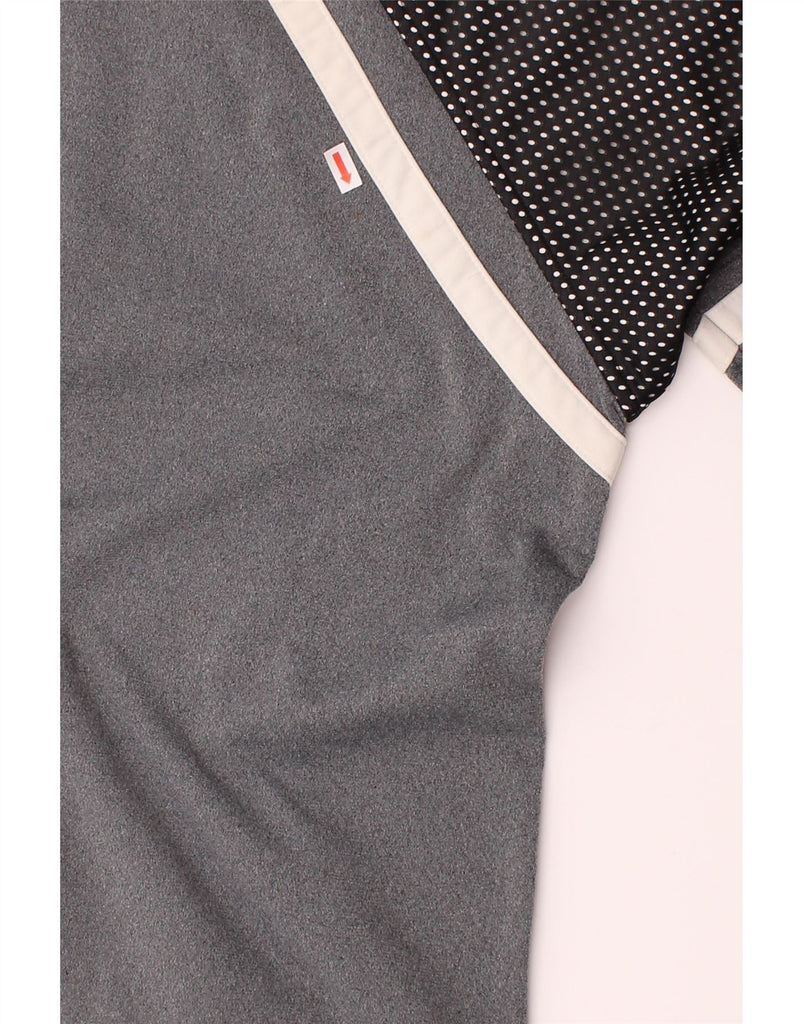 ASICS Mens Graphic Tracksuit Top Jacket Small Grey Colourblock Polyester Vintage Asics and Second-Hand Asics from Messina Hembry 