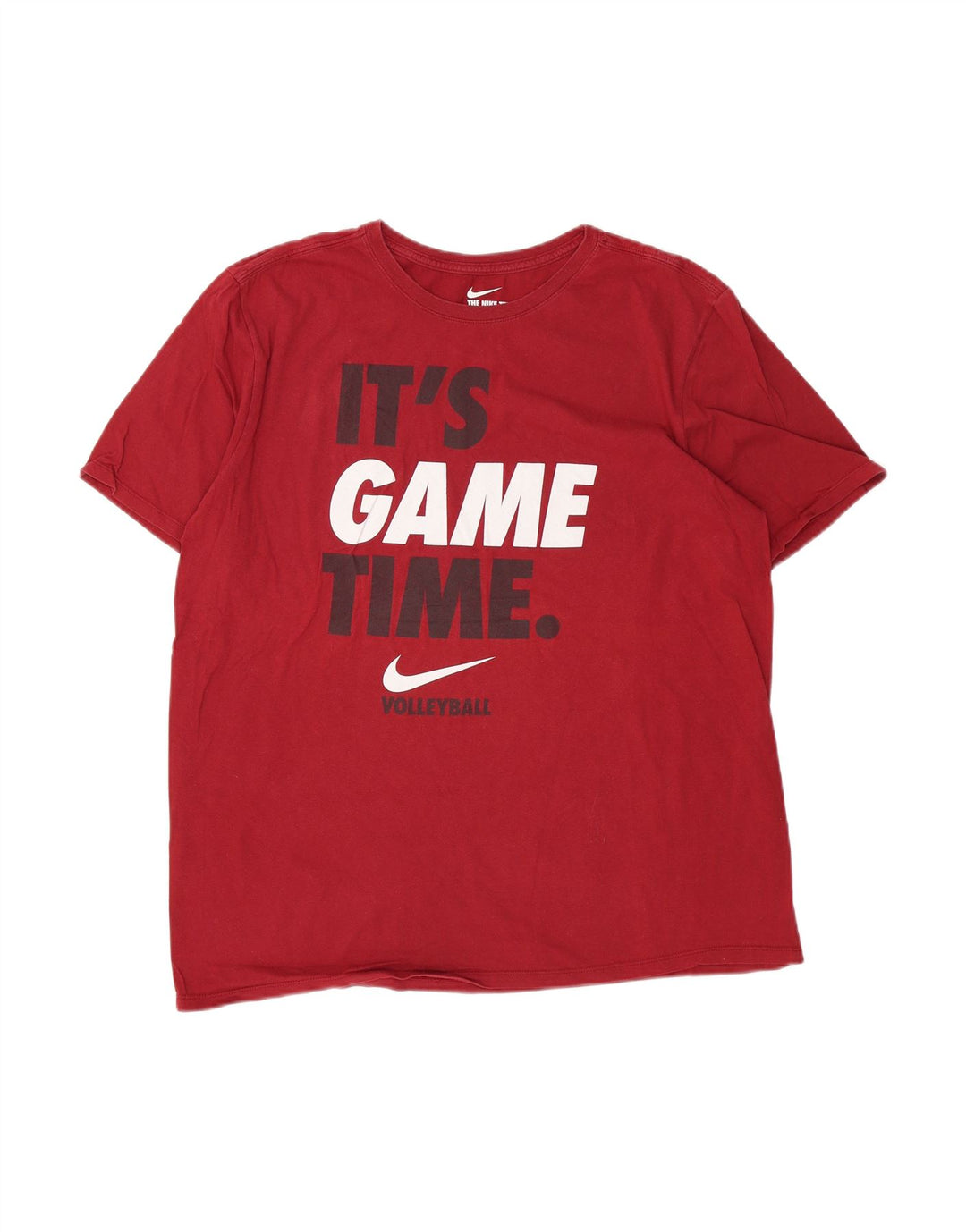 NIKE Mens Graphic T-Shirt Top XL Burgundy
