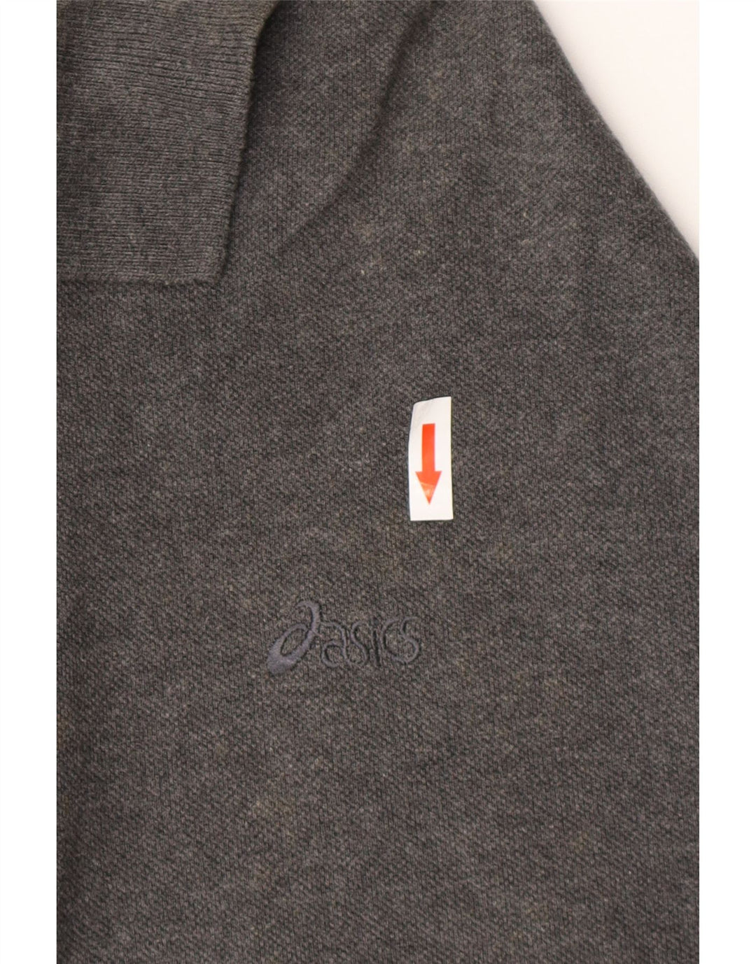 ASICS Mens Polo Shirt Large Grey Cotton