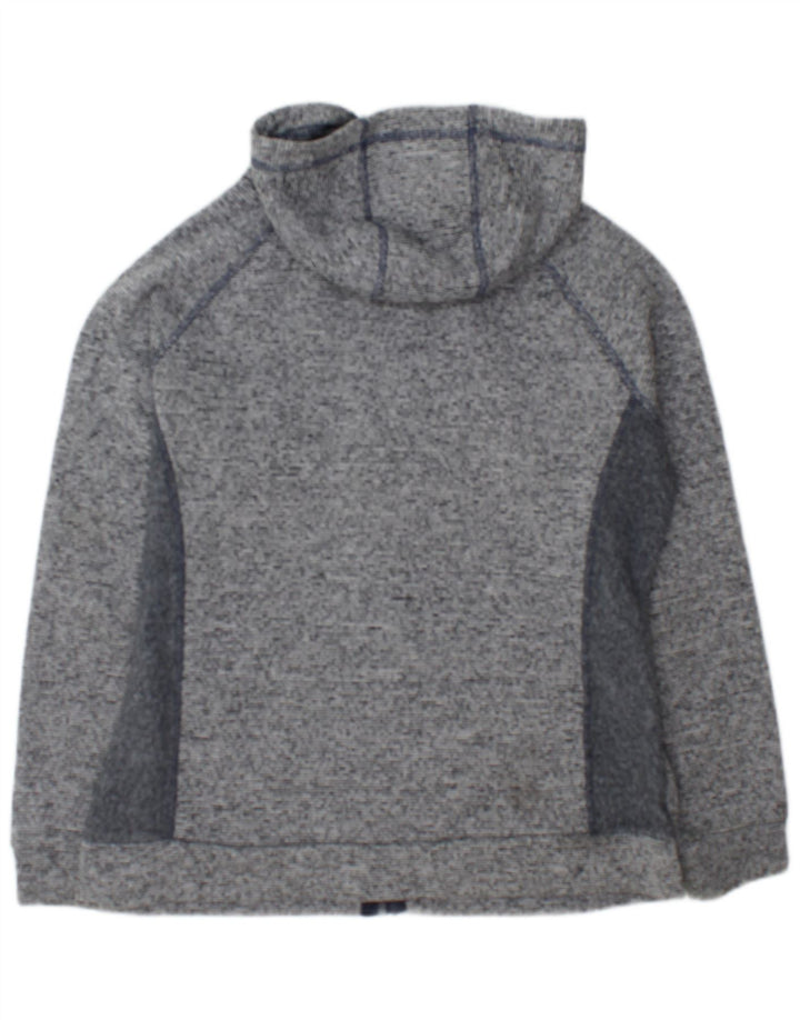 Weird Fish Womens Zip Hoodie Sweater UK 14 Large  Grey Flecked Polyester