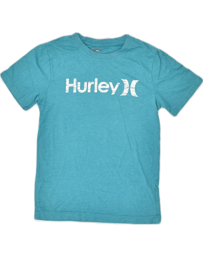 HURLEY Girls Graphic T-Shirt Top 14-15 Years Blue Cotton | Vintage Hurley | Thrift | Second-Hand Hurley | Used Clothing | Messina Hembry 