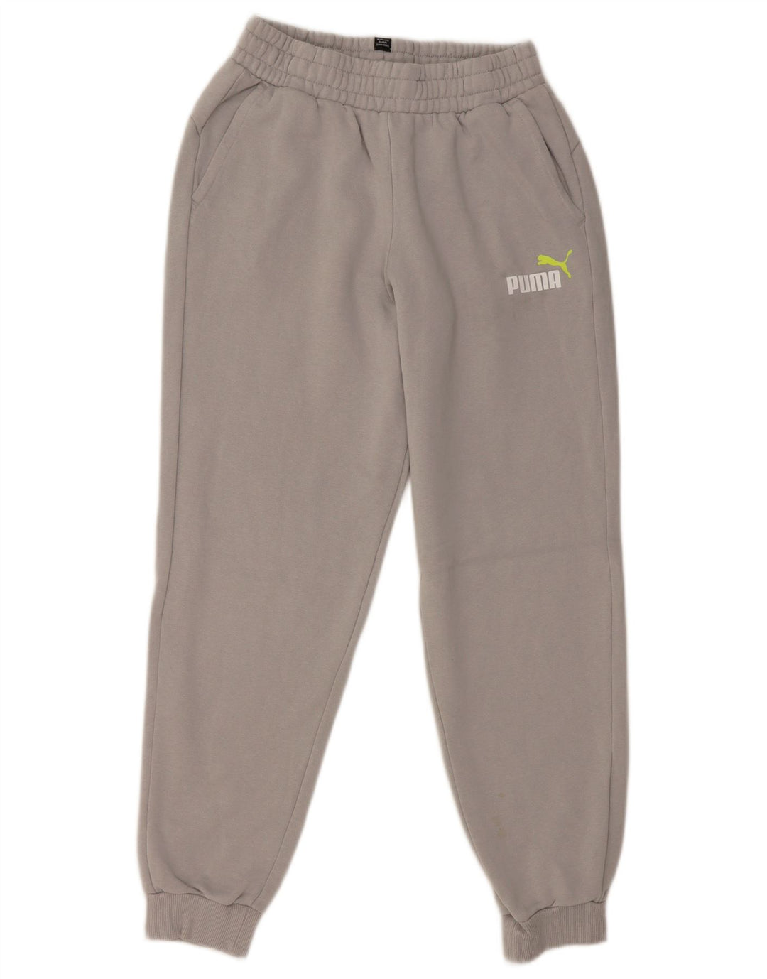 PUMA Boys Tracksuit Trousers Joggers 13-14 Years Grey Cotton
