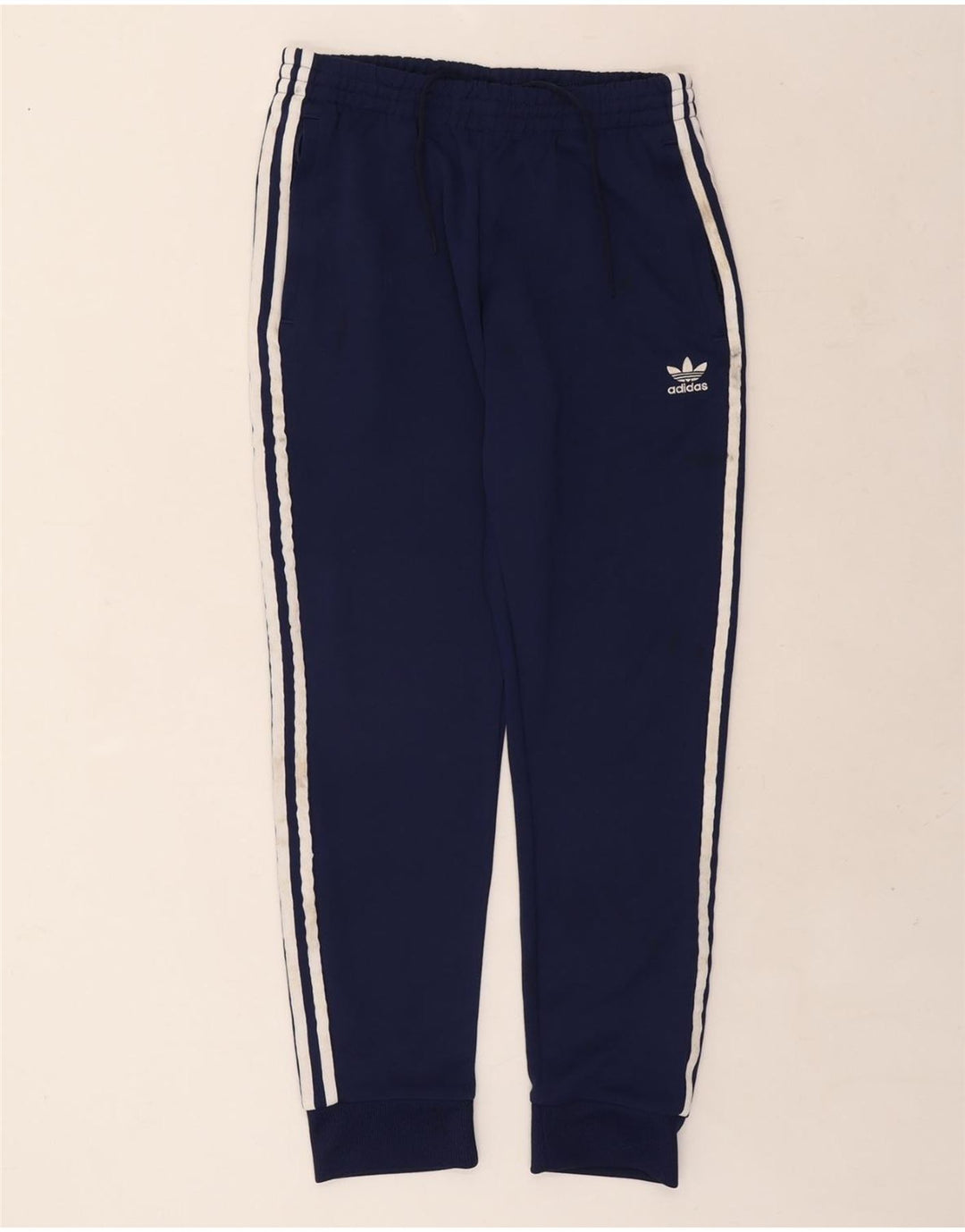 ADIDAS Mens Tracksuit Trousers Joggers Medium  Navy Blue Polyester