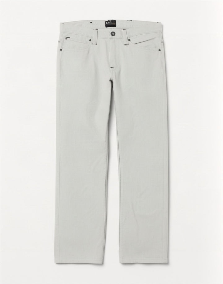 Lee Womens Zed Straight Jeans W31 L30 White Cotton
