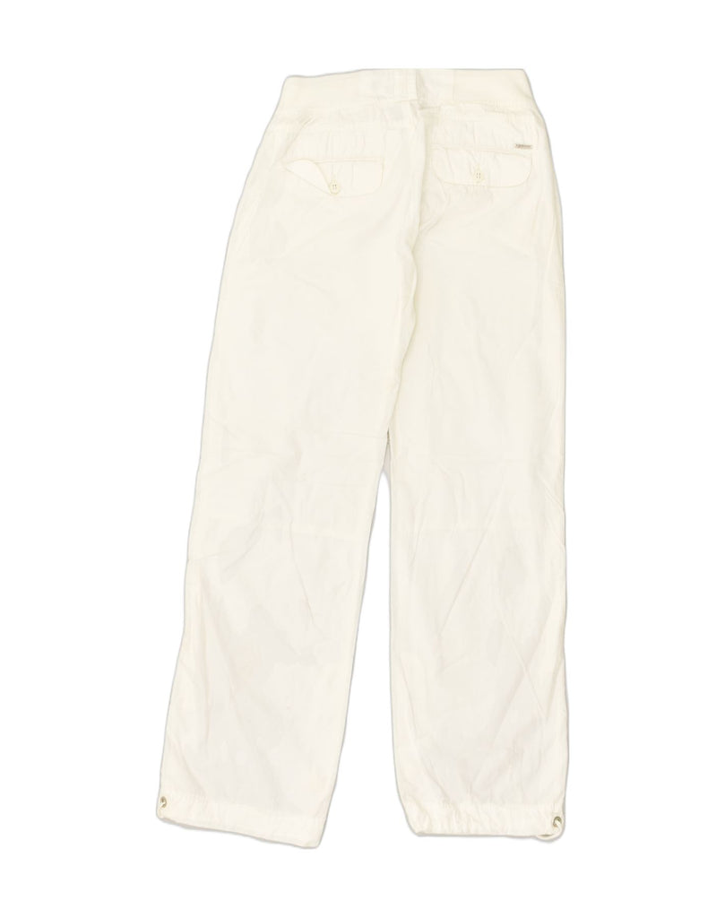 WOOLRICH Womens Straight Chino Trousers W28 L31  White Cotton | Vintage Woolrich | Thrift | Second-Hand Woolrich | Used Clothing | Messina Hembry 