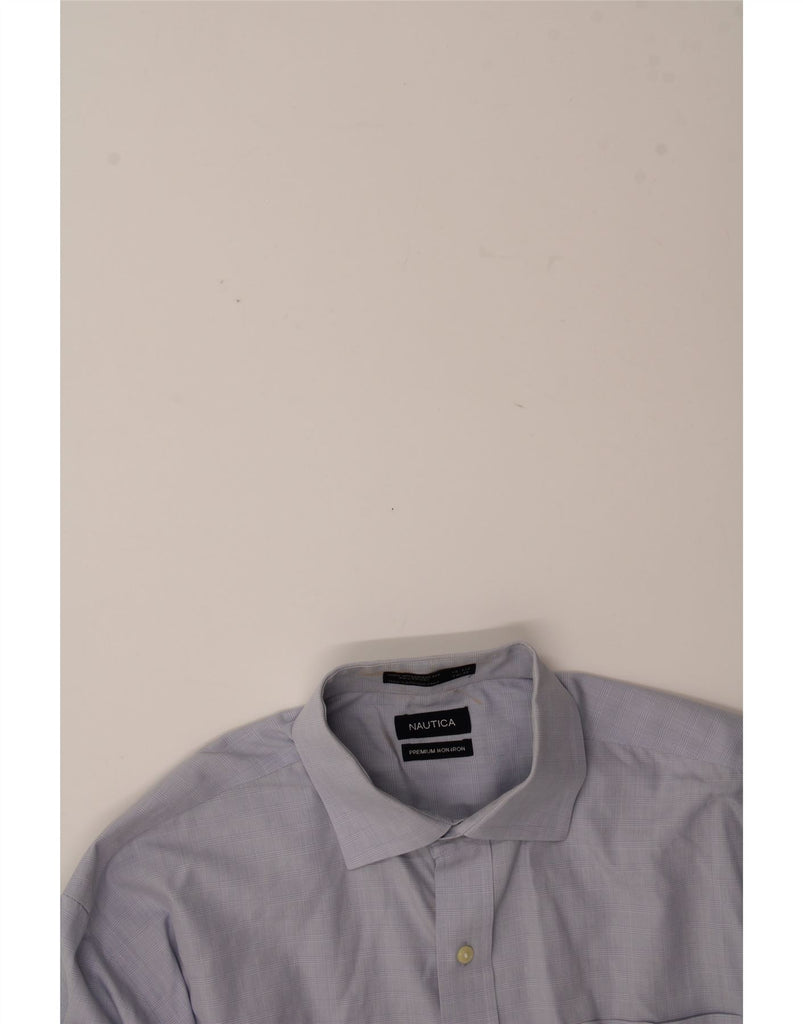 NAUTICA Mens Shirt Size 16 1/2 Large Blue Check Cotton Vintage Nautica and Second-Hand Nautica from Messina Hembry 