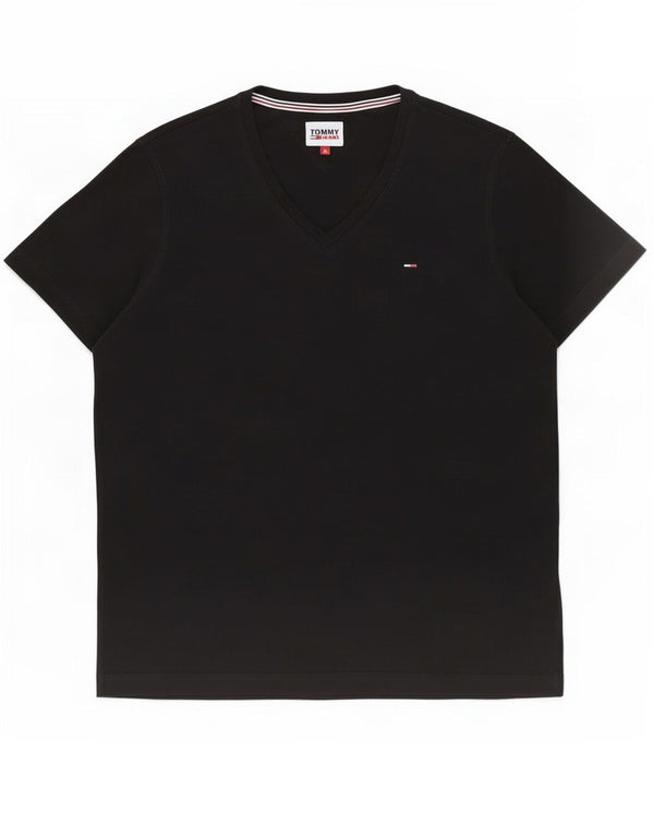 Tommy Hilfiger Mens T-Shirt Top XL Black Cotton