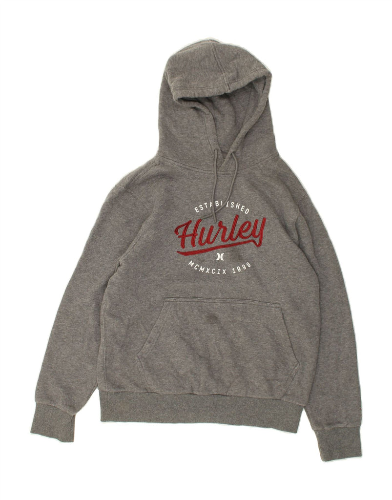 HURLEY Mens Graphic Hoodie Jumper Small Grey Cotton | Vintage Hurley | Thrift | Second-Hand Hurley | Used Clothing | Messina Hembry 