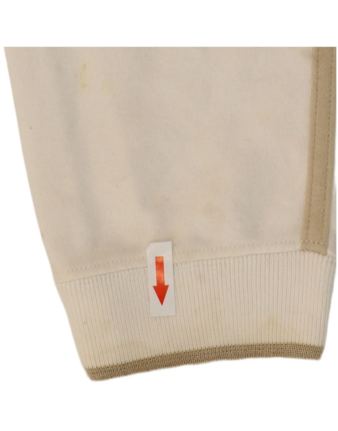Champion Womens Zip Neck Sweatshirt Jumper UK 14 Medium White Cotton