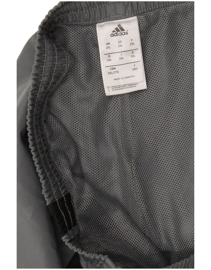 Adidas Mens Sport Shorts 2XL  Grey Colourblock Polyester