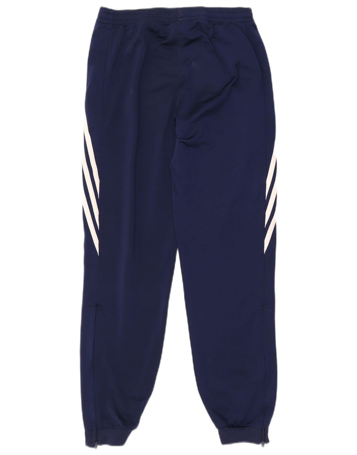 Adidas Boys Tracksuit Trousers Joggers 13-14 Years XL Navy Blue Polyester