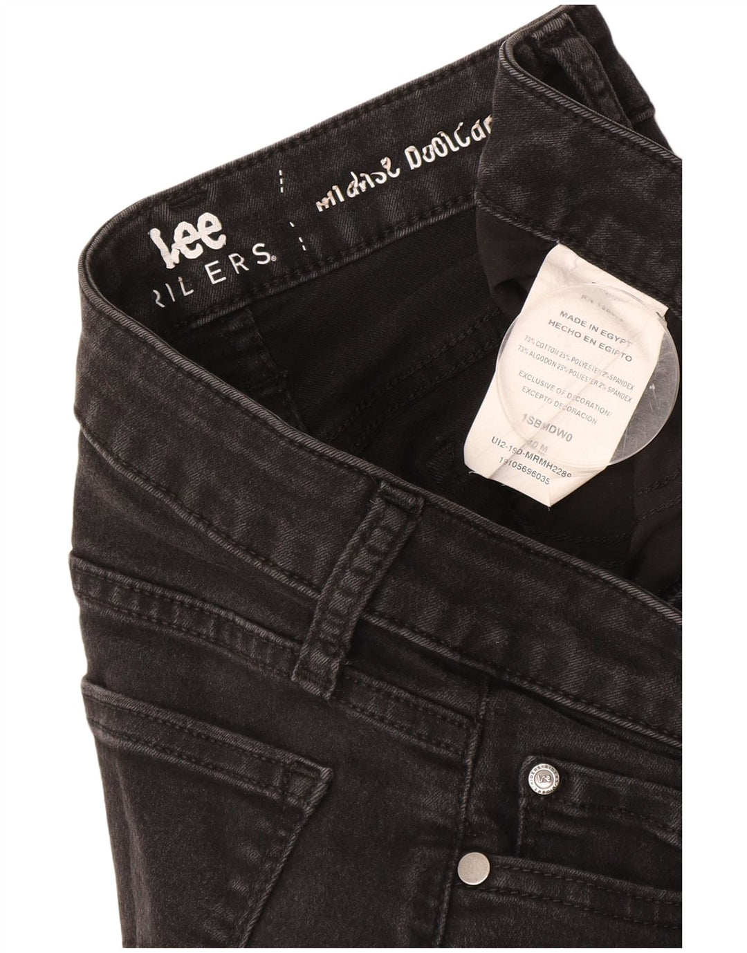 Lee Womens Riders Mid Rise Bootcut Jeans US 10 Large W31 L31 Black Cotton
