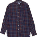 TOMMY HILFIGER Mens Shirt Medium Navy Blue Check Cotton Vintage Tommy Hilfiger and Second-Hand Tommy Hilfiger from Messina Hembry 