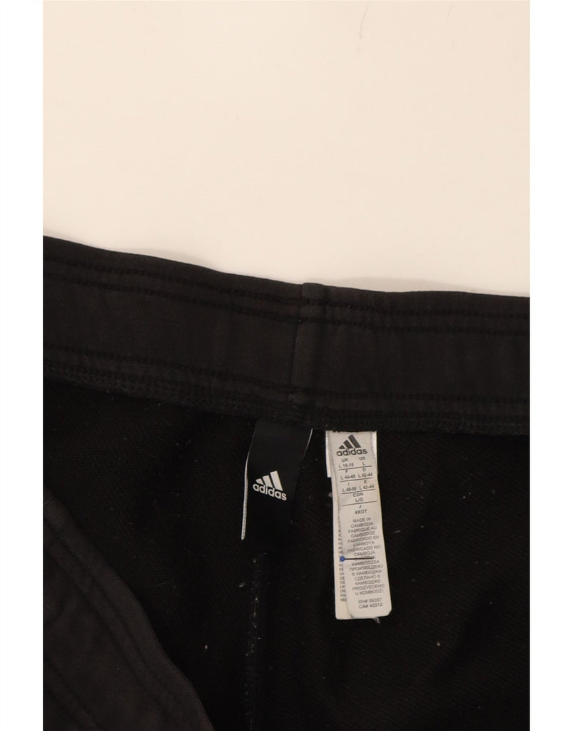 ADIDAS Womens Graphic Tracksuit Trousers Joggers UK 16/18 Large  Black Vintage Adidas and Second-Hand Adidas from Messina Hembry 