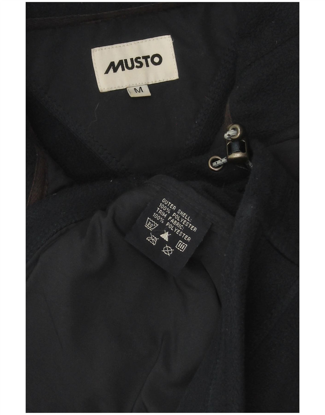 Musto Mens Fleece Jacket UK 38 Medium Navy Blue Polyester
