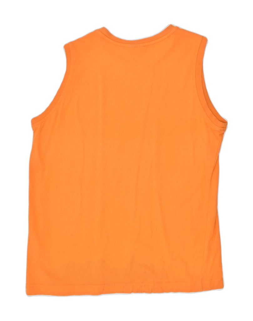 CHAMPION Boys Graphic Vest Top 11-12 Years Large Orange Cotton | Vintage | Thrift | Second-Hand | Used Clothing | Messina Hembry 