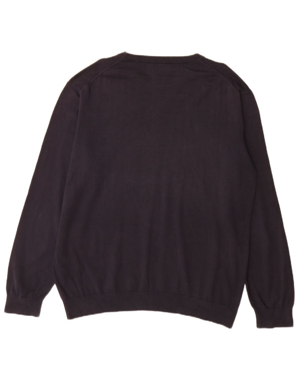 Gant Mens Boat Neck Jumper Sweater 2XL Navy Blue Cotton