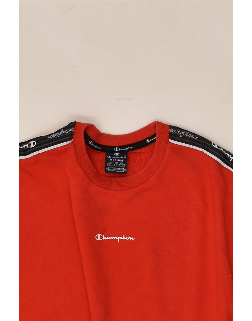 CHAMPION Mens Sweatshirt Jumper Medium Red Cotton | Vintage Champion | Thrift | Second-Hand Champion | Used Clothing | Messina Hembry 