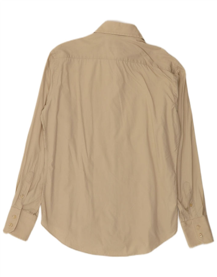 Zara Mens Shirt XL Beige Cotton