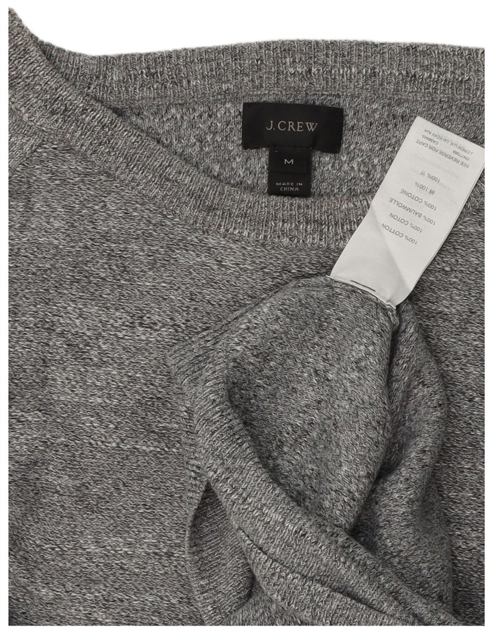 J. Crew Mens Crew Neck Jumper Sweater Medium Grey Flecked Cotton