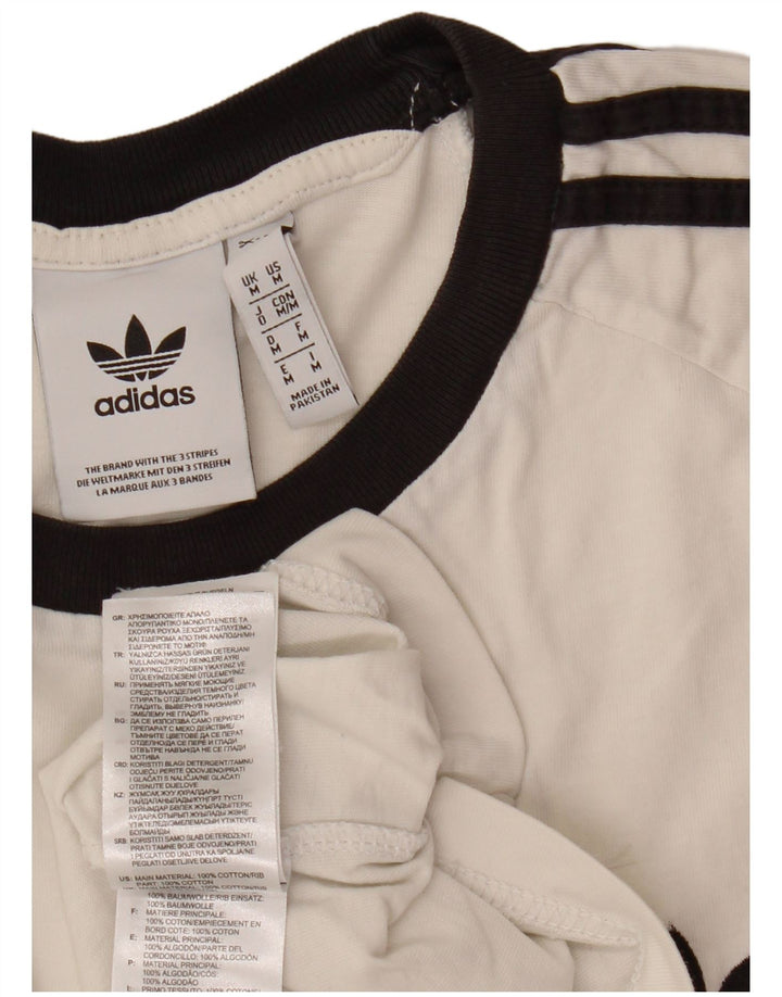 ADIDAS Mens T-Shirt Top Medium White Cotton