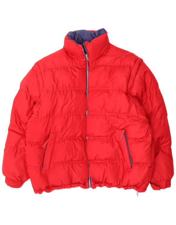 Explorer Mens Reversible Padded Jacket UK 44 2XL Red Polyester