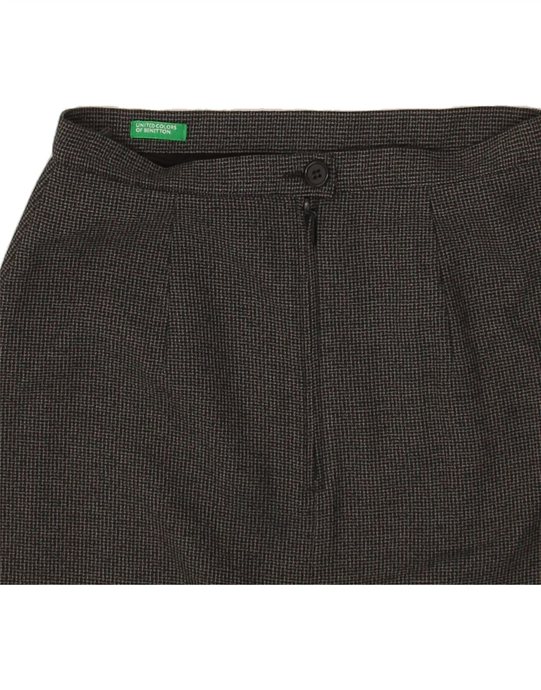 BENETTON Womens A-Line Skirt IT 38 XS W24  Grey Polyester Vintage Benetton and Second-Hand Benetton from Messina Hembry 