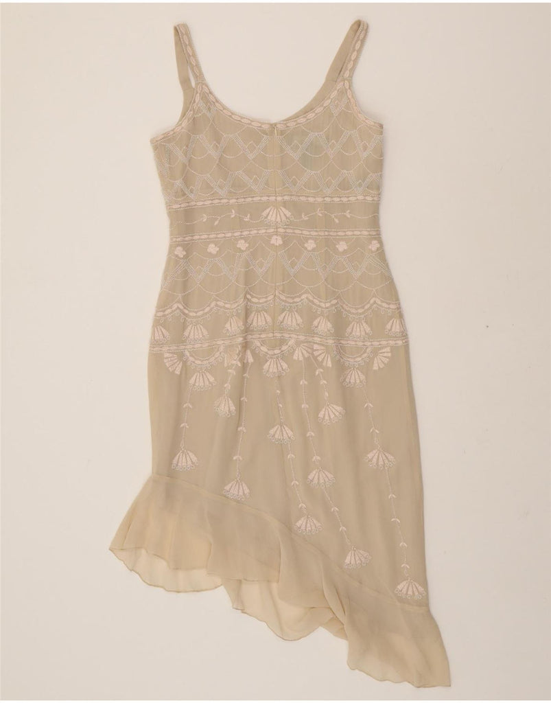 JONES NEW YORK Womens Sleeveless Sheath Dress US 8 Medium Beige Floral Vintage Jones New York and Second-Hand Jones New York from Messina Hembry 