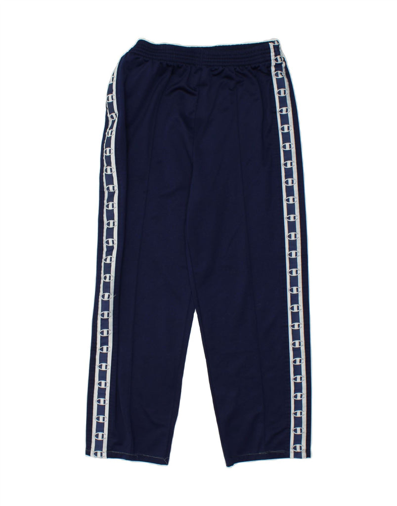 CHAMPION Boys Tracksuit Trousers 15-16 Years XL Navy Blue Polyester | Vintage Champion | Thrift | Second-Hand Champion | Used Clothing | Messina Hembry 